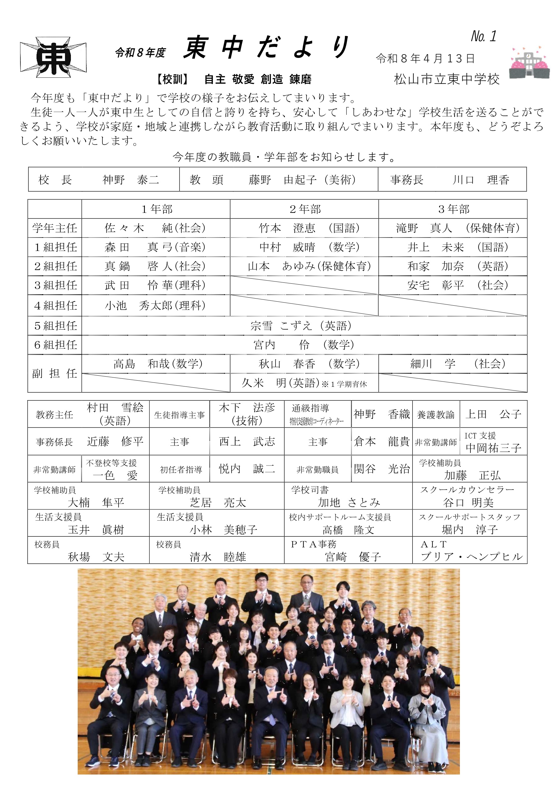 １号表